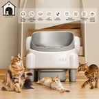 Smart Pet Toilet Litter Box Quiet Eco-Friendly Easy Clean Auto Clean APP Controlled Open Top Modern Style Plastic ABS All Cats