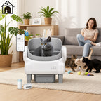 Smart Pet Toilet Litter Box Quiet Eco-Friendly Easy Clean Auto Clean APP Controlled Open Top Modern Style Plastic ABS All Cats