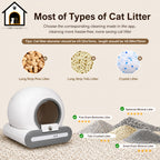 DOEL 65L Self-Cleaning Cat Litter Box App Control, ONLY Supports 2.4G WiFi w/Litter Mat&Trash Bags, Fit for Tofu & Mixed Litter