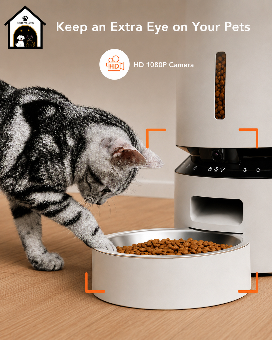 Auto Cat Feeder with 1080P HD Night Vision and 2-Way Audio - zency360.com ™️