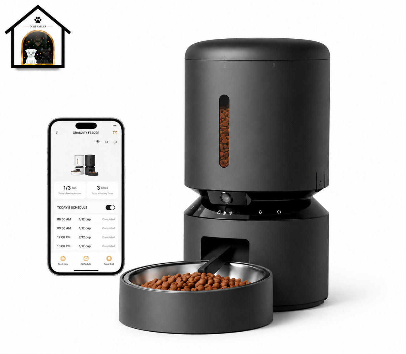 Auto Cat Feeder with 1080P HD Night Vision and 2-Way Audio - zency360.com ™️