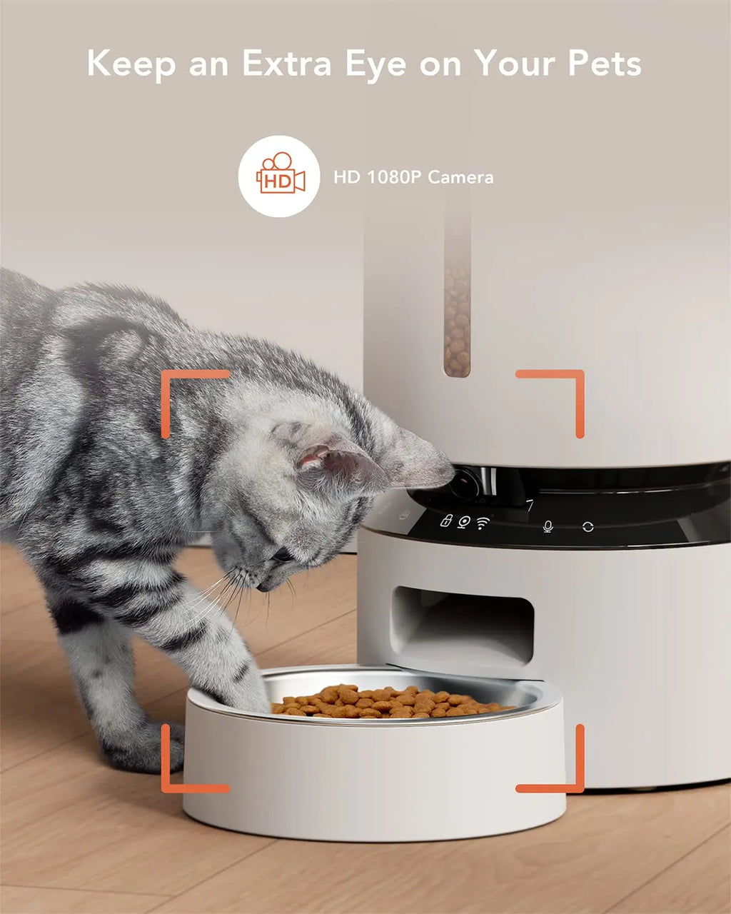Auto Cat Feeder with 1080P HD Night Vision and 2-Way Audio - zency360.com ™️