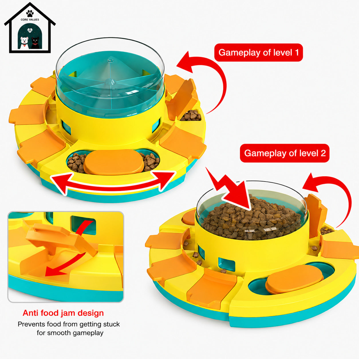 Interactive Dog Toys for Training Slow Eat Puzzle Toy Funny Feeding Dispenser Intelligence Toy Slow Feeder Aid Digestion