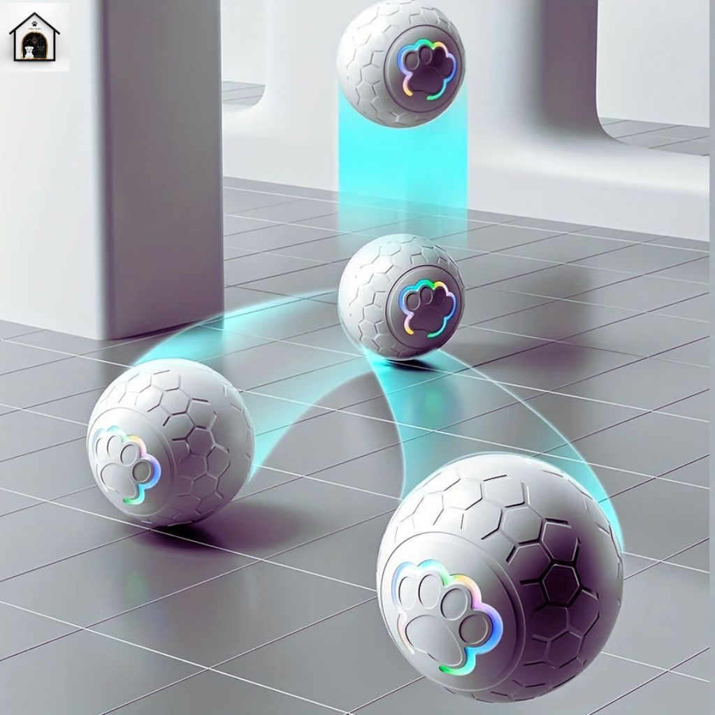 Smart Dog Toy Ball Electronic Interactive Pet Toy Ball USB Automatic Bouncing Rolling Toy Ball With RGB Lights Puppy Cat Product